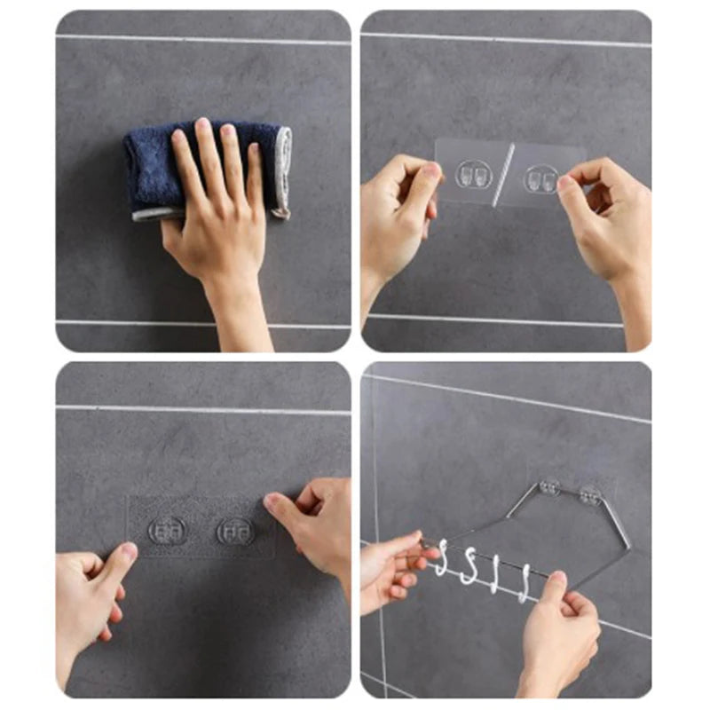 Organisateur d'étagère à crochets muraux adhésifs