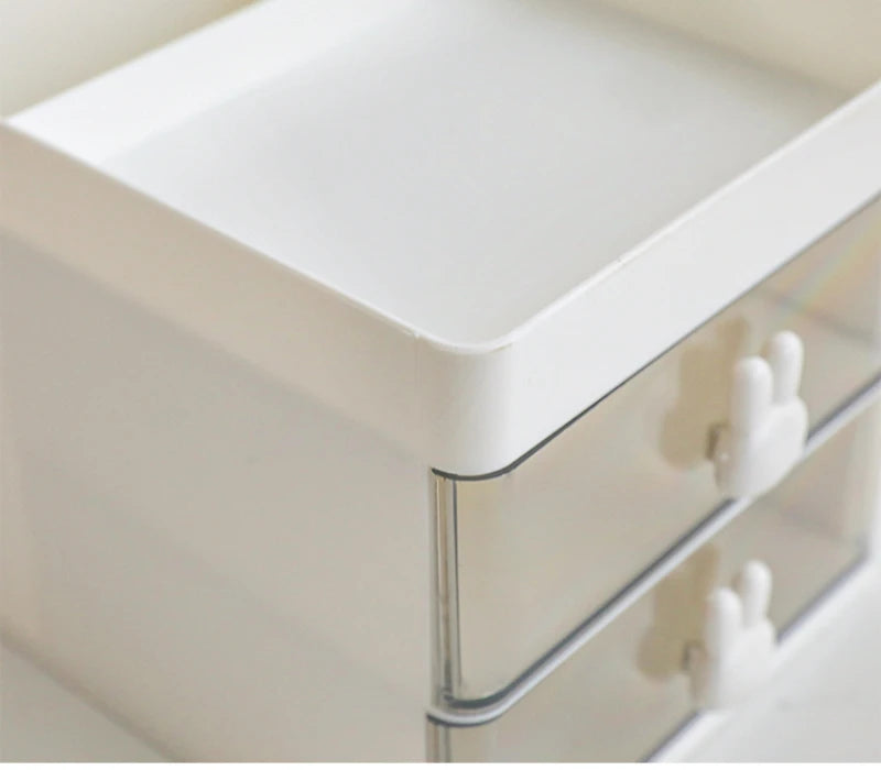 Boîte de rangement de bureau transparente