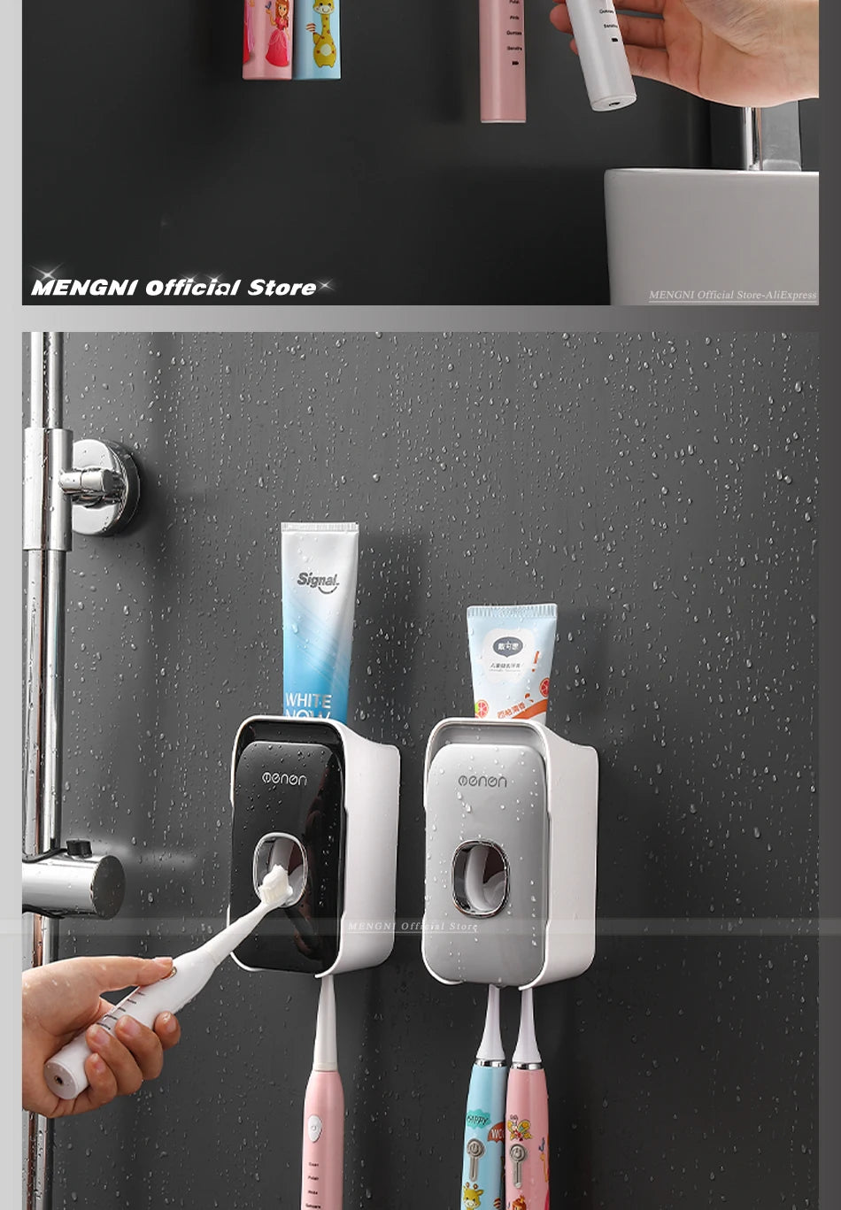 Distributeur automatique de dentifrice mural
