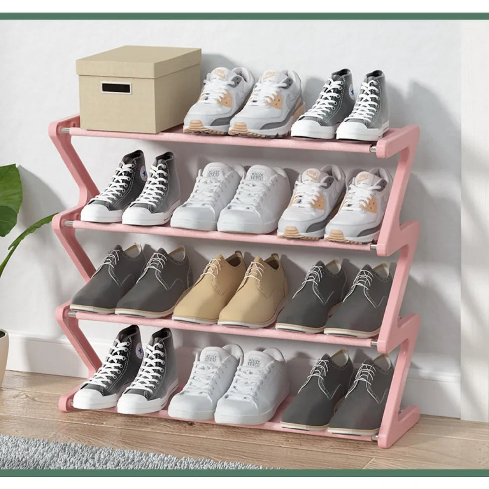 Étagère à chaussures multicouche en forme de Z