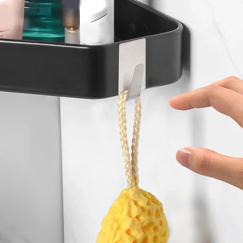 Crochet mural adhésif en acier inoxydable