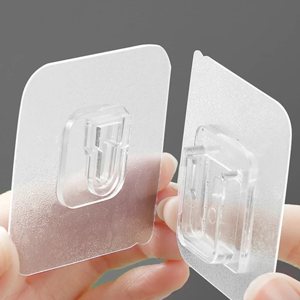 Doppelseitige transparente Wandhaken