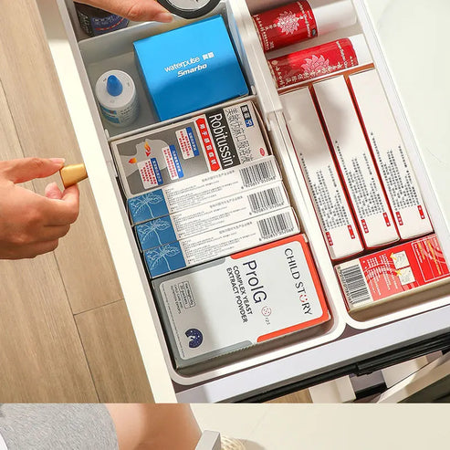 Boîte de rangement à tiroir rétractable