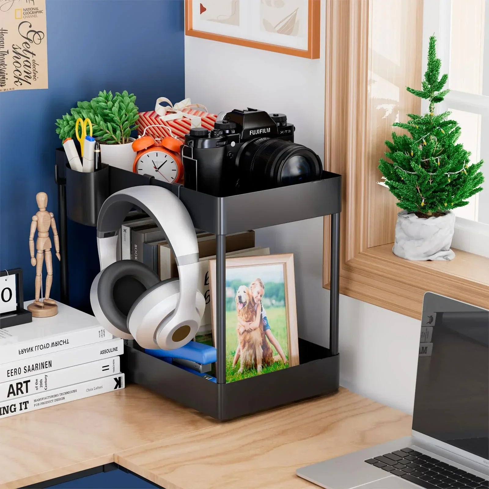 Organisateur à double tiroir sous l'évier