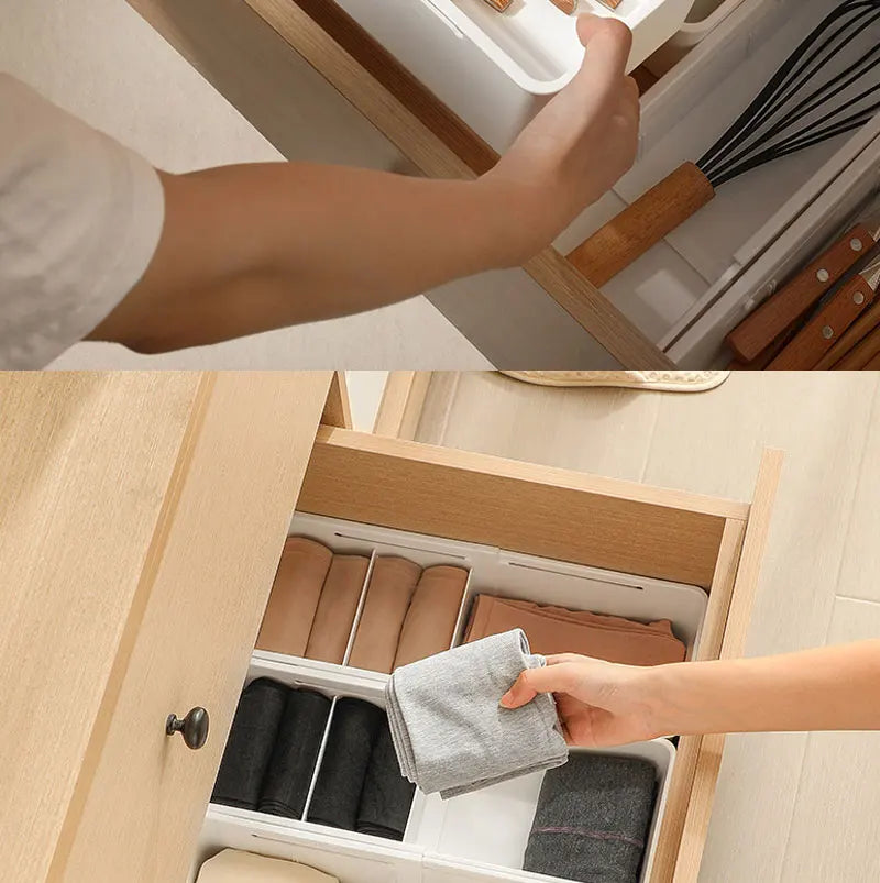 Boîte de rangement à tiroir rétractable