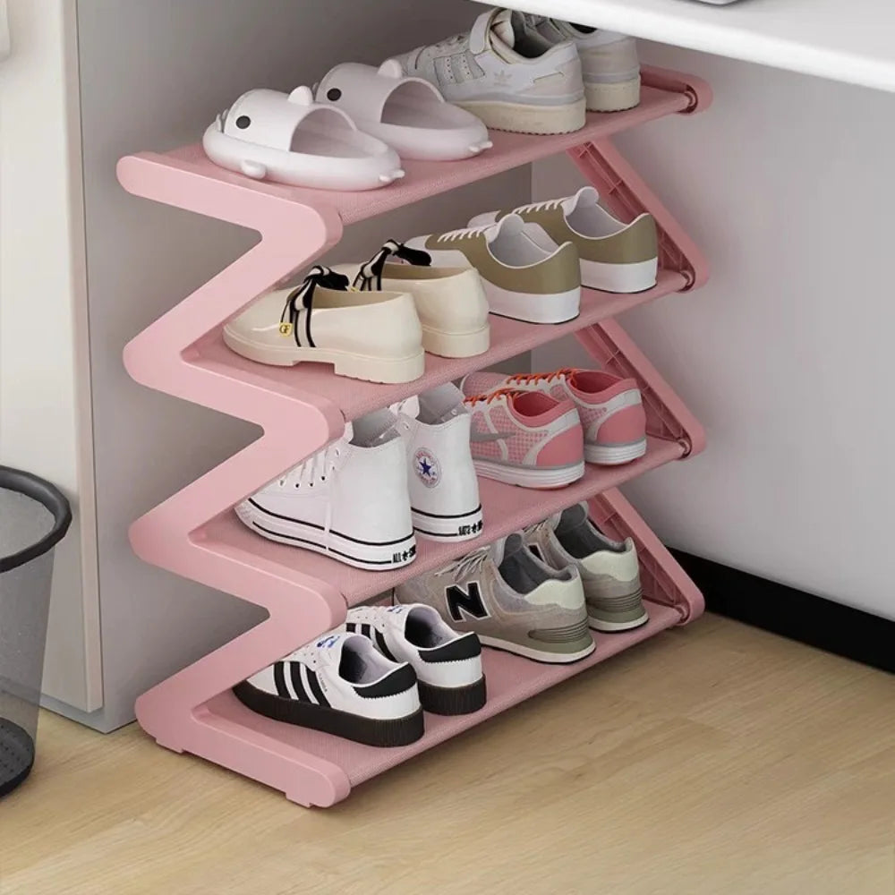Étagère à chaussures multicouche en forme de Z