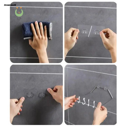 Organisateur d'étagère à crochets muraux adhésifs