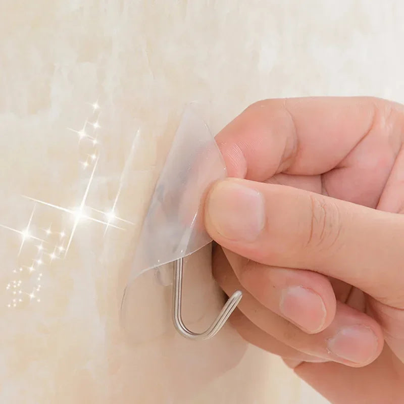 Crochets muraux autocollants transparents