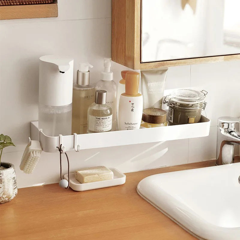 Organisateur d'étagère de salle de bain auto-adhésif