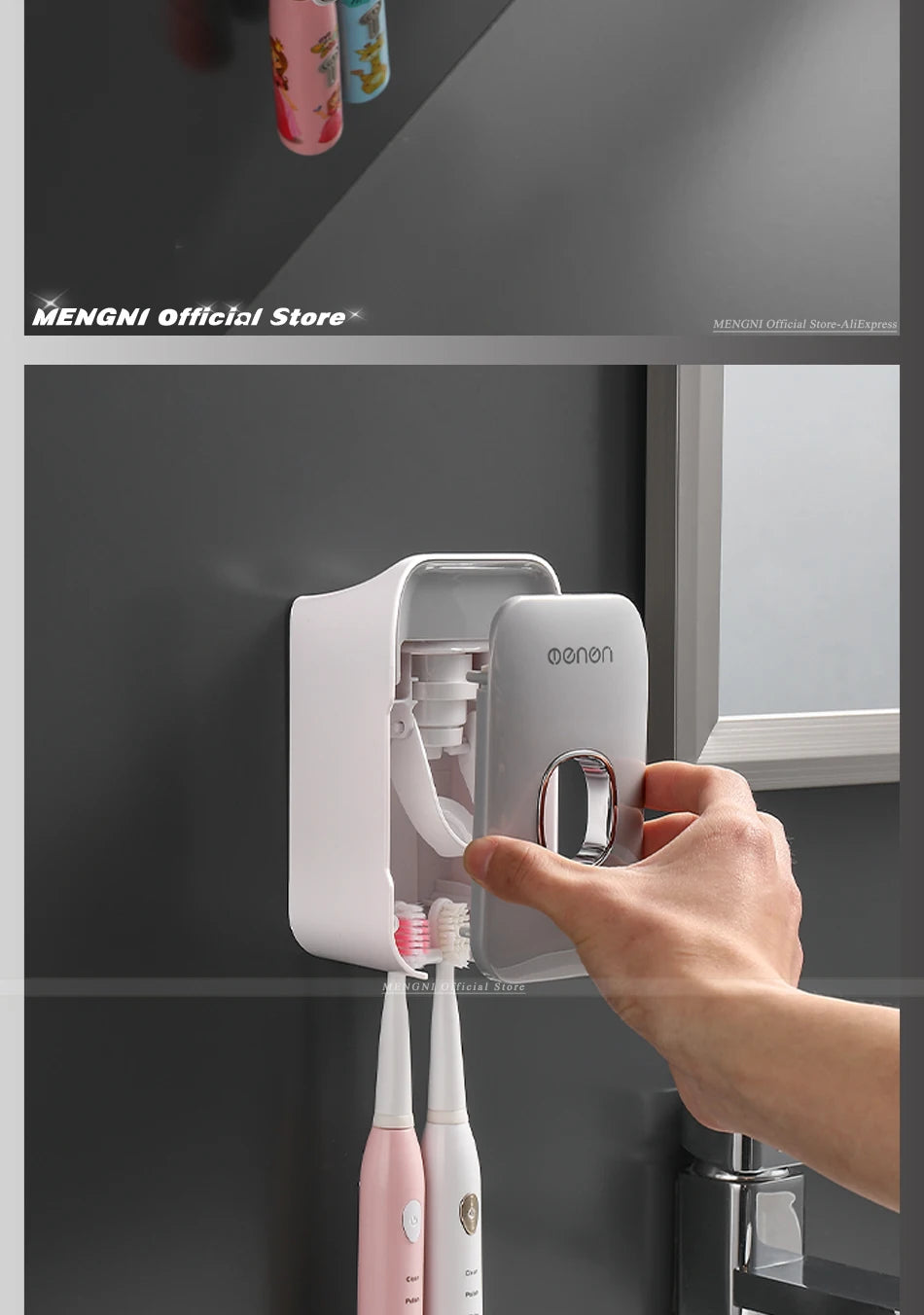 Distributeur automatique de dentifrice mural