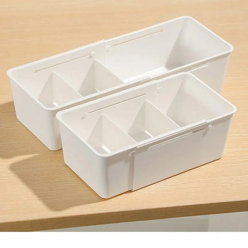 Boîte de rangement à tiroir rétractable