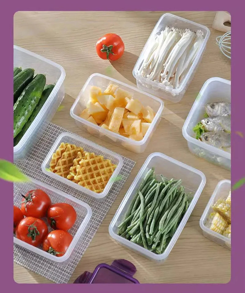 Boîte de rangement hermétique pour réfrigérateur avec couvercle