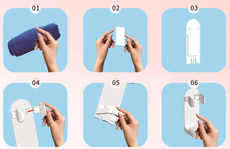 Porte-brosse à dents mural réglable