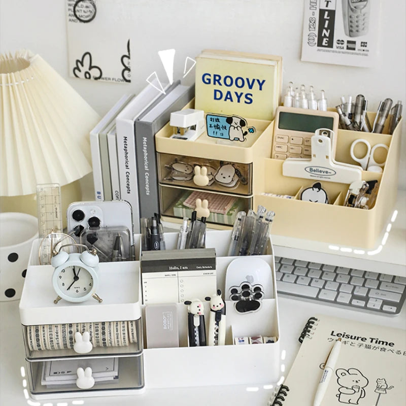 Boîte de rangement de bureau transparente