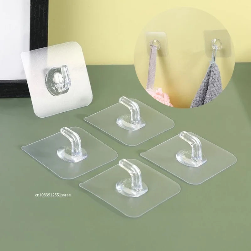 Crochets autocollants transparents