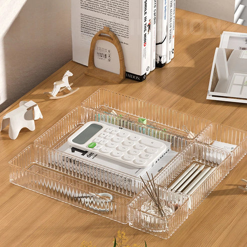Ensemble d'organiseurs de bureau en acrylique transparent