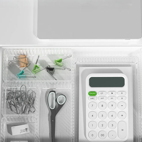 Ensemble d'organiseurs de bureau en acrylique transparent