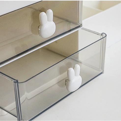 Boîte de rangement de bureau transparente