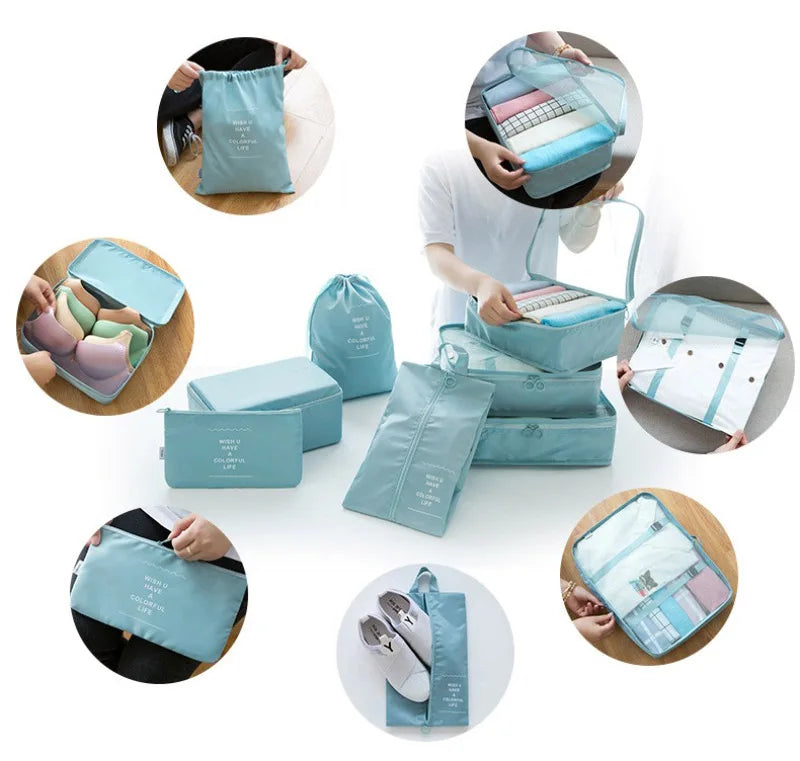 Ensemble de 7 organisateurs de bagages de voyage