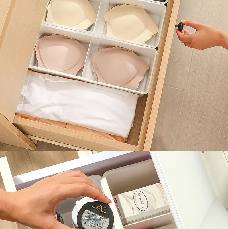 Boîte de rangement à tiroir rétractable