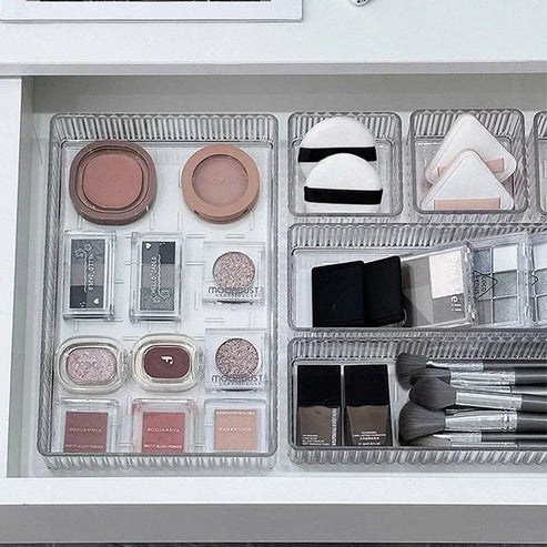 Ensemble d'organiseurs de bureau en acrylique transparent