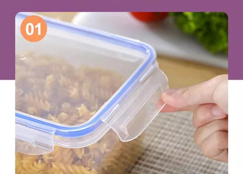 Boîte de rangement hermétique pour réfrigérateur avec couvercle