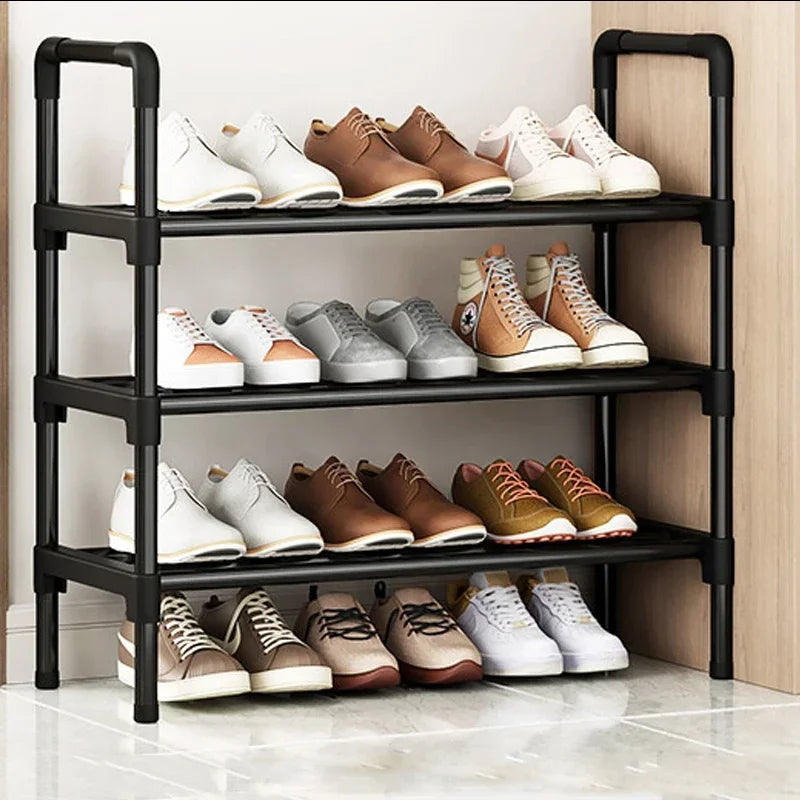 Étagère à chaussures multicouche noire