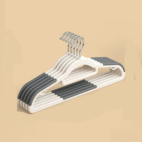 Lot de 10 cintres antidérapants en plastique