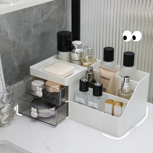 Boîte de rangement de bureau transparente