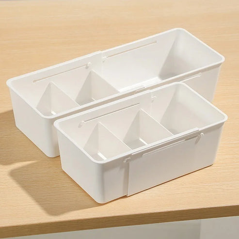 Boîte de rangement à tiroir rétractable