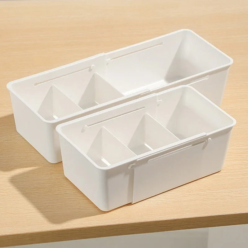 Boîte de rangement à tiroir rétractable