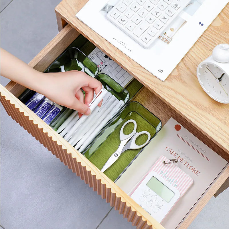 Organiseur de bureau transparent 4 pièces