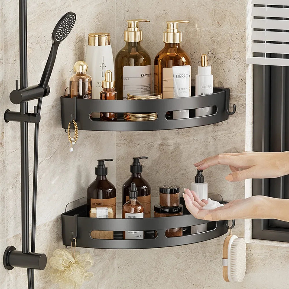 Étagère de douche adhésive sans perçage